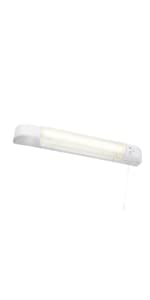 LED shaver light with pull cord switch ideal for fitting above a mirror in a bathroom 