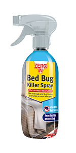 zero in, bed bug, killer spray, kills bed bugs, water-based, spray, treatment, fabrics, home