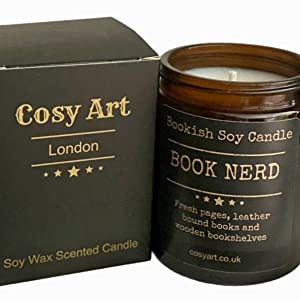 book nerd bookish soy wax scented candle vegan book lovers gift winter christmas natural handmade 