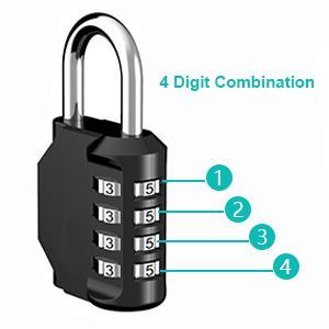 4 digit combination padlocks safe security lock code padlock number padlock combo pdial resettable