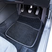 Safetravel Black with black binding car mats