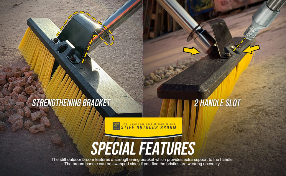 18 Stiff Outdoor Broom special features