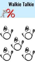 Retevis RE3224 Two Way Radio Headset 2 Pin D-type Radio Earpiece Compatible with Retevis RT24