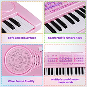 Safe Smooth Surface Clear Sound Quality Comfortable Timbre Keys Multiple Combination Music Mode 