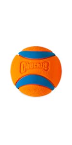 Ultra ball; chuckit; rubber; bounce; play; fun; fetch; durable; tough; indestructible; chew; Large