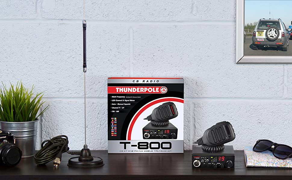 Thunderpole T-800 CB Radio Kit Pack with Antenna & Mag Mount