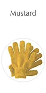 Temple Spring Bamboo Exfoliating Gloves Mustard