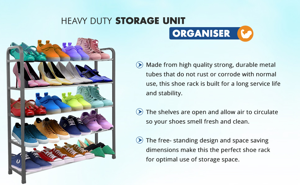 5 Tier Shoe Rack Organiser