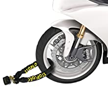 motorcycle motorbike accessory anti theft chain