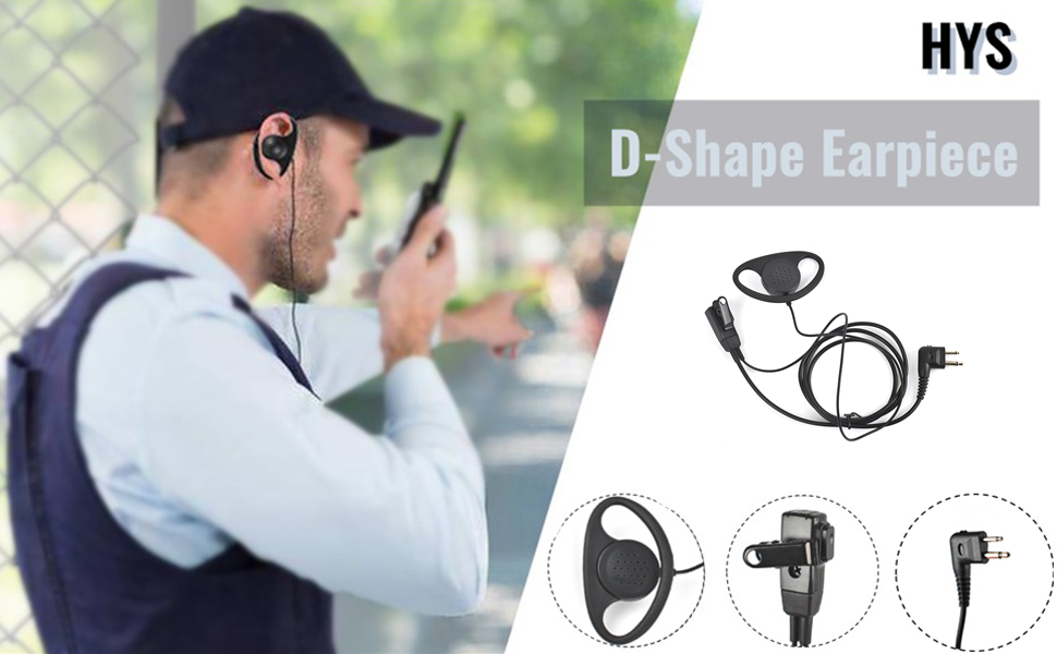 G-Shape Two Way Radio Earpiece Police Security Radio Headset