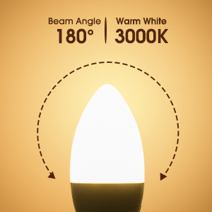 5.5W B22 Warm White LED Candle Bulb