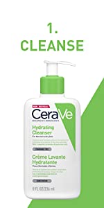 CeraVe; Hydrating; Cleanser; Hyaluronic Acid; Wash; Face; Body; Sensitive; Dry; Skin; Skincare