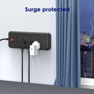 surge protection 1050j plug extension with usb multi plug power sockets usb extension cords 2m cable