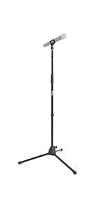 microphone stand, boom microphone stand, boom mic stand, black mic stand, black microphone stand