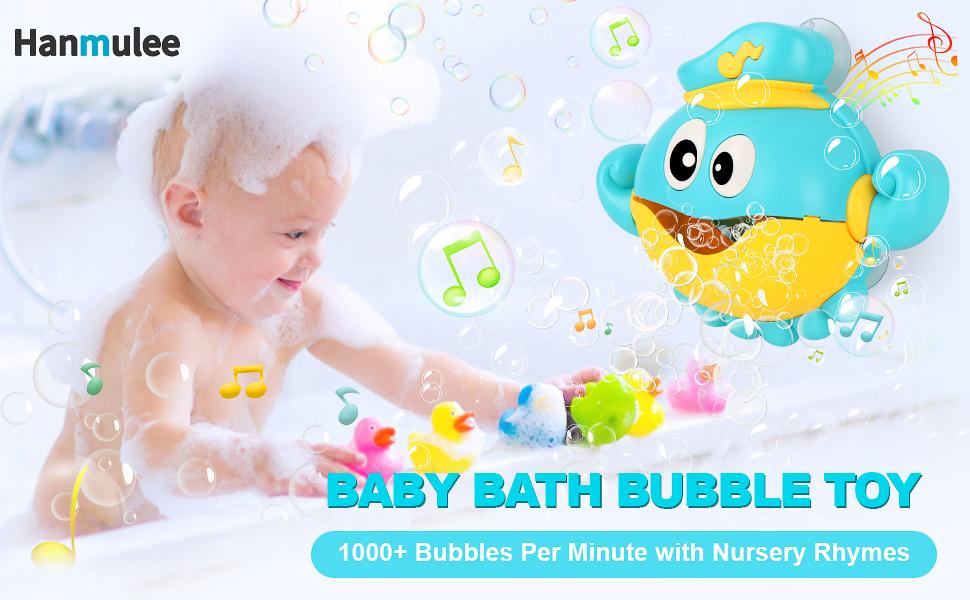 Hanmulee 1000+ Bubbles Baby Bath Bubble Toy