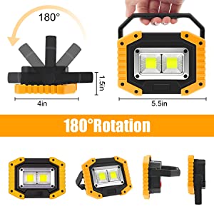 work light rechargeable portable