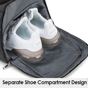 Sports Duffle Bag with Shoes Compartment and Wet Pocket