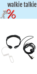 walkie talkie headset throat control throat mic