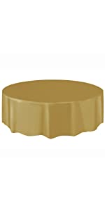 Solid Gold Round Tablecloth