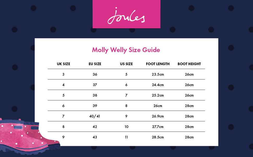 Molly Welly Size Guide