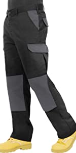 Mens Cargo Combat Work Carpenters Trouser, Pant, Multi holster pocket BKS worker, tradesman pant