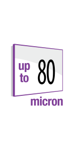 Up to 80 micron