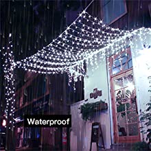 white curtain lights 3m x 3m window lights outdoor waterproof