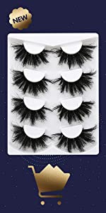 Newcally 25MM Long Faux Mink Lashes