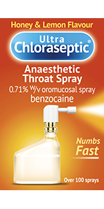 Ultra Chloraseptic Anaesthetic Sore Throat Spray - Honey & Lemon Flavour