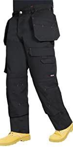 Proluxe Endurance Multi Pocket Cargo Combat Tradesman Trouser with Knee Pad Pockets