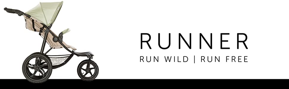 Runner, rund wild, run free, sporty stroller