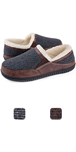 ULTRAIDEAS Men’s Memory Foam Slippers with Cozy Fleece Lining