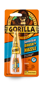 Gorilla Super Glue Brush & Nozzle 12g