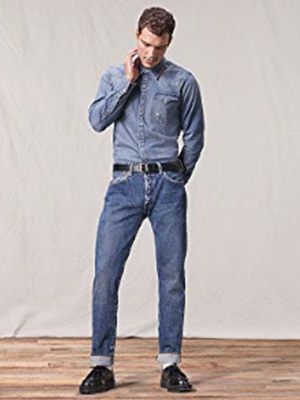 levi's; levis; 501; mens; men's; jeans; straight; fit; denim, blue; style; pants