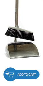 Long Handled Dustpan and Brush Set (Grey)