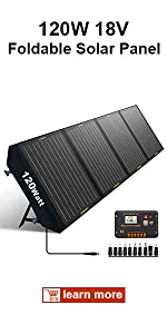 120W foldable solar panel