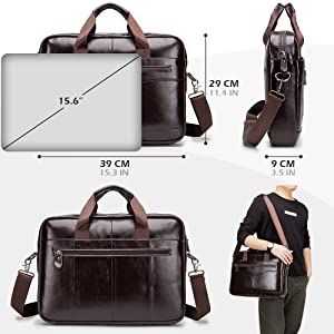 SPAHER Mens Laptop Business Briefcase