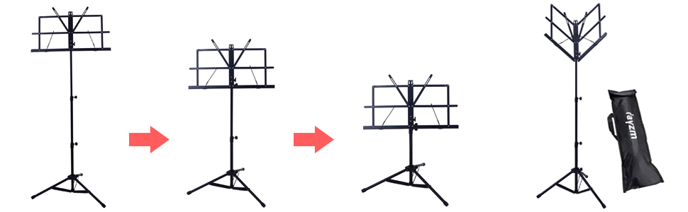 music stand, portable music stand, foldable music stand