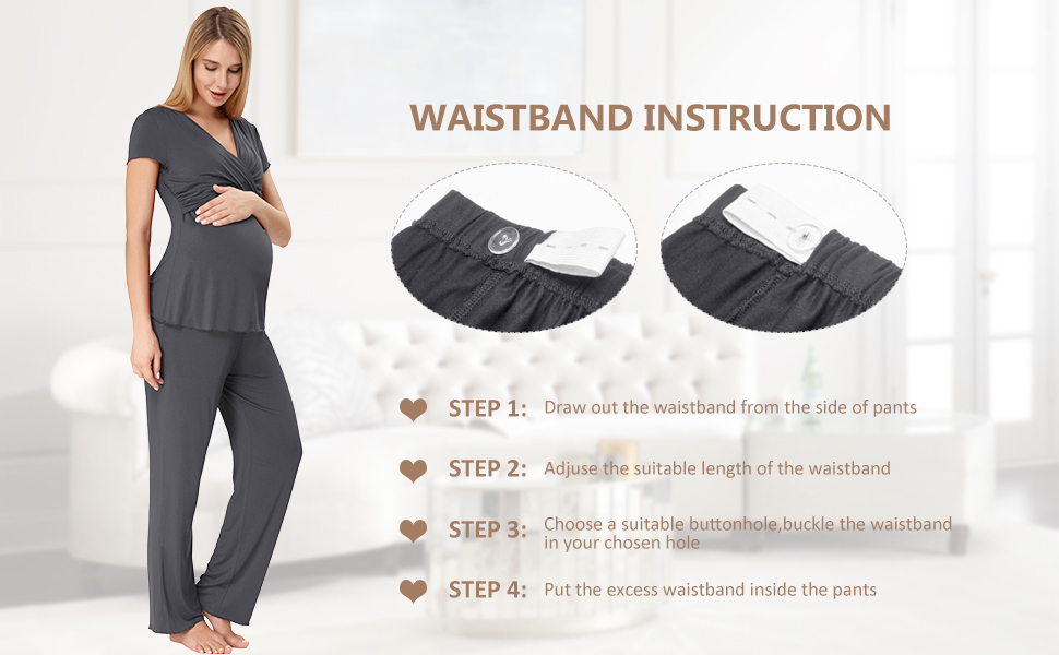 women maternity pajama set