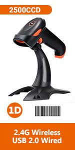 1d wireless ccd barcode scanner