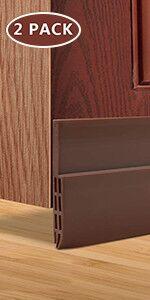 2 Pack Brown Door Draft Excluder Strip