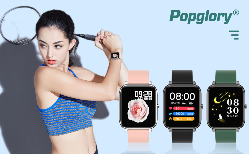 Smart Watch, Fitness Tracker with Blood Oxygen, Blood Pressure, Heart Rate Monitor, IP67 waterproof