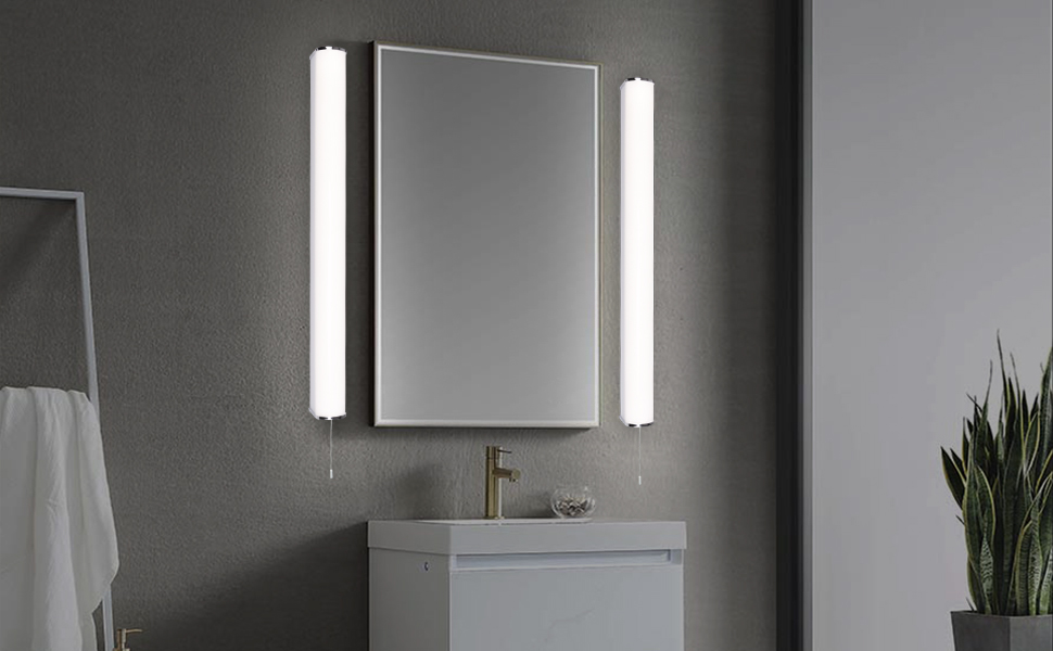 makeup cosmetic shower room vanity with over above on mirror light lamp up mirror lighting fixtures