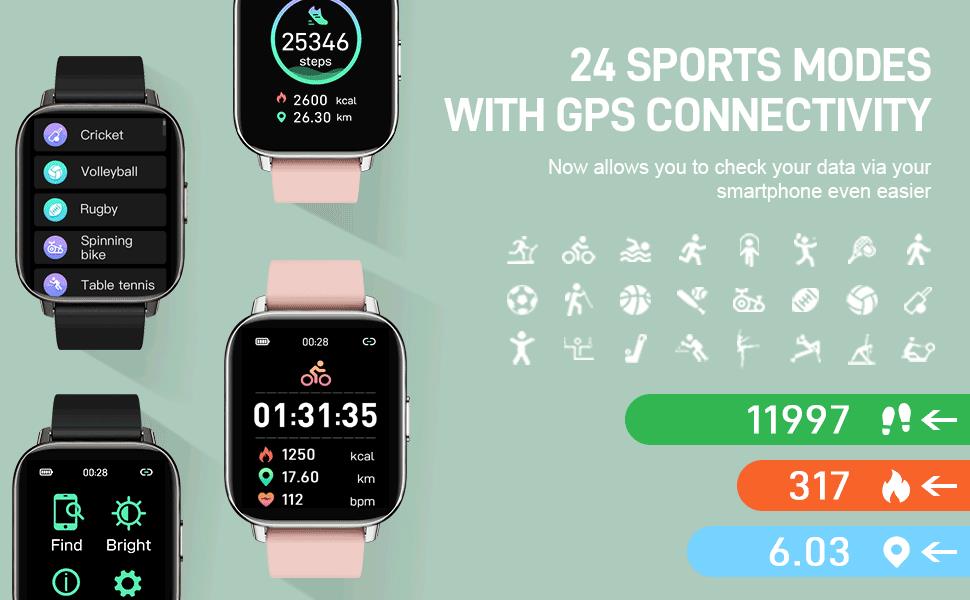 24 sports modes sport watch smart watches for women digital watches for women womens smart watch