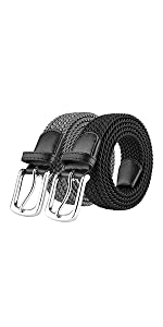 2 Pack Elastic Braided Belt