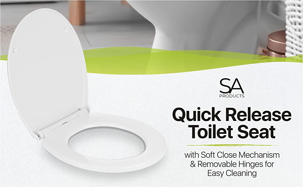 soft close toilet seat wit quick release hinges for easy cleaning bathroom bath shower wc universal