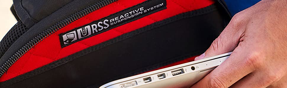 15?? laptop sleeve with Reactive Suspension System(RSS)technology protects laptop from impactdrops.