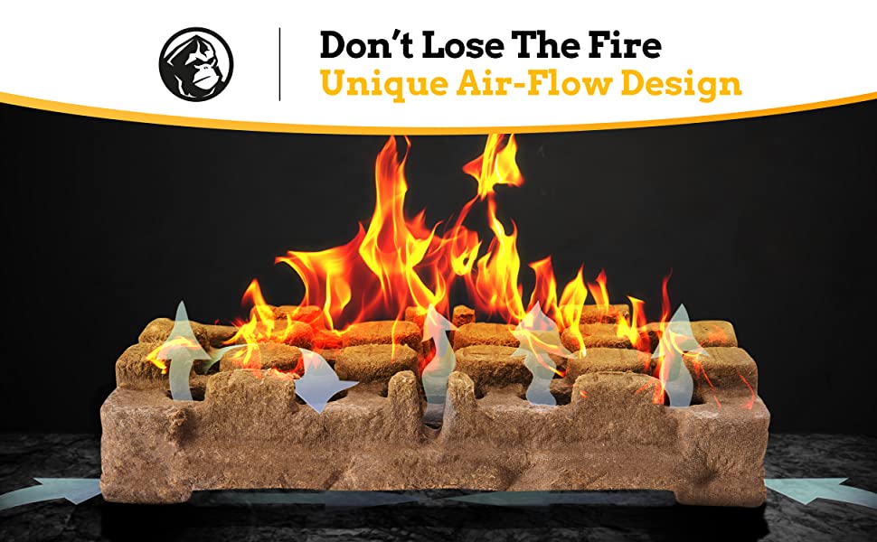 unique air flow design, fire starter is ready to help you light up even the largest pieces of wood