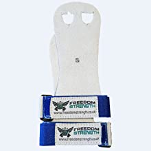 Gymnastics Palm Protectors with blue Hook and loops strap