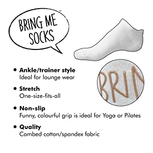 Bring me socks funny gag gift for him her grip secret santa